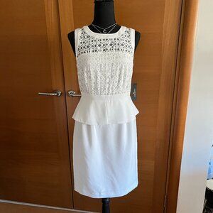 Semi-sheer Sleeveless Peplum Dress Size 4 NWT